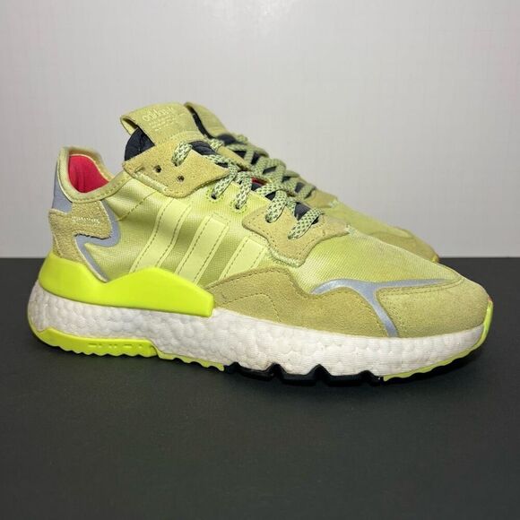 Womens ADIDAS Nite Jogger Semi Frozen Yellow Athletic Shoes / Size 5.5 - Picture 1 of 9